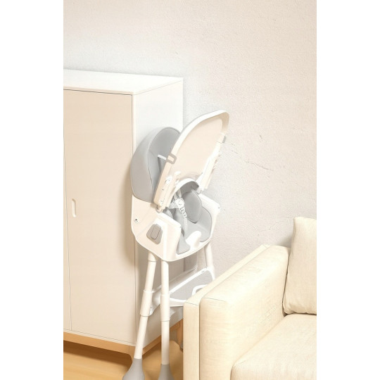 Scaun pliant pentru copii 4 în 1 cu tavă, gri