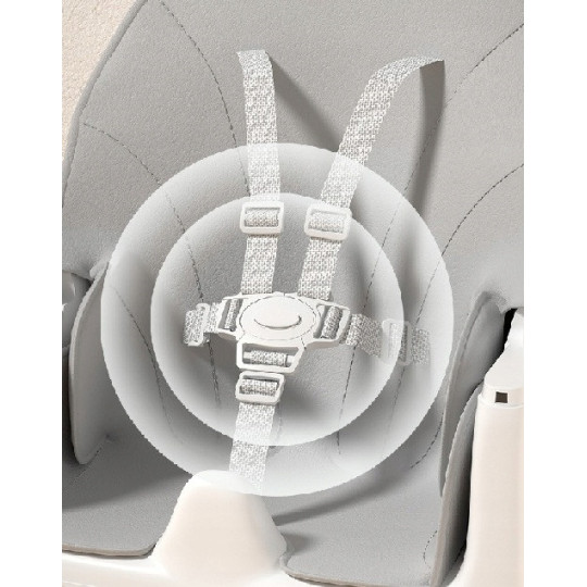 Scaun pliant pentru copii 4 în 1 cu tavă, gri