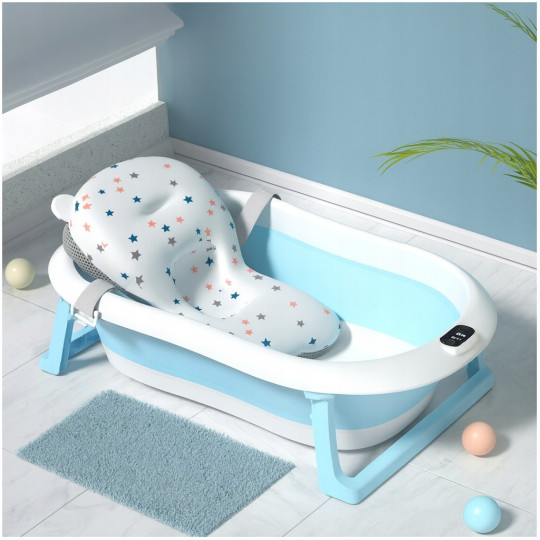 Vaniță ARIEL pentru băiat cu suport și termometru, albastră