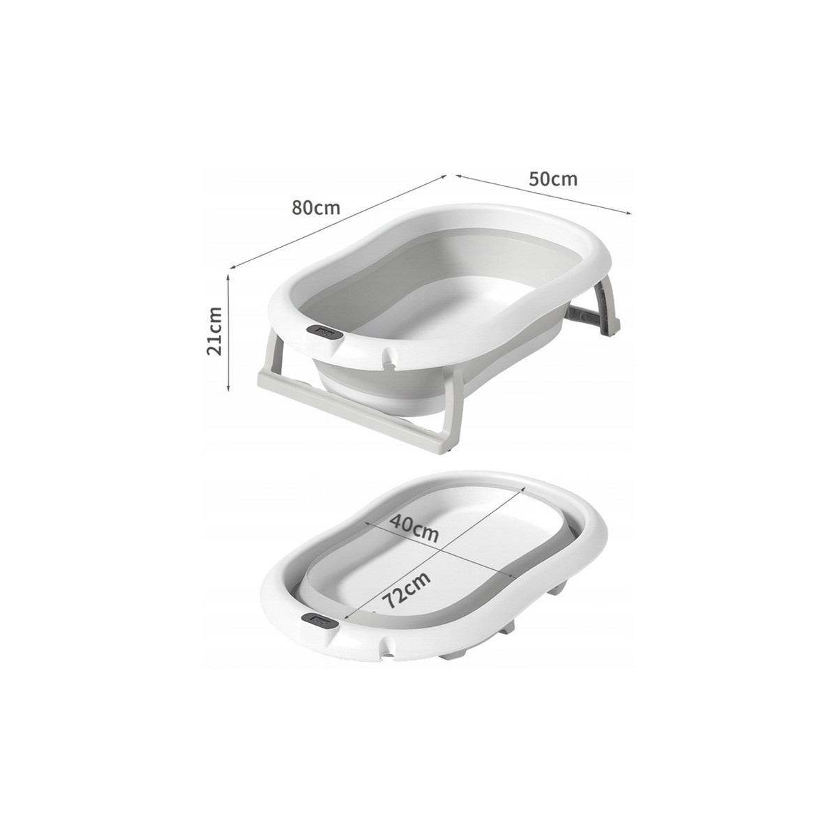 Vaniță ARIEL pentru băița bebelușului în culoarea gri