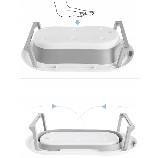 Vaniță ARIEL pentru băița bebelușului în culoarea gri
