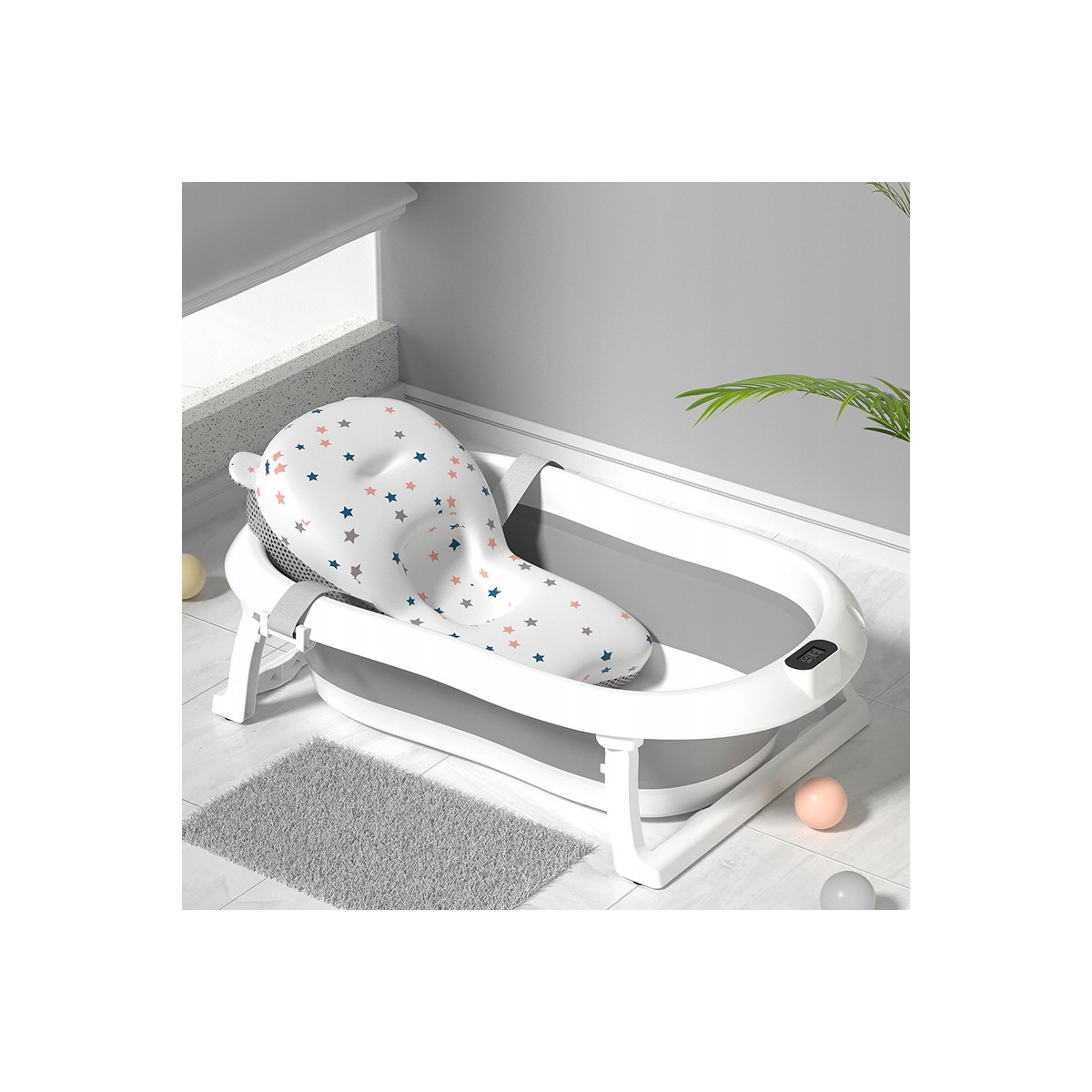 Vaniță ARIEL pentru băița bebelușului în culoarea gri