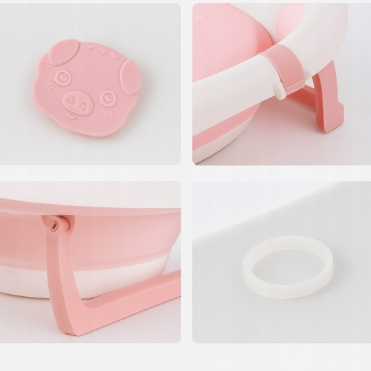 Vaniță rozcolorată ARIEL cu suport și saltea