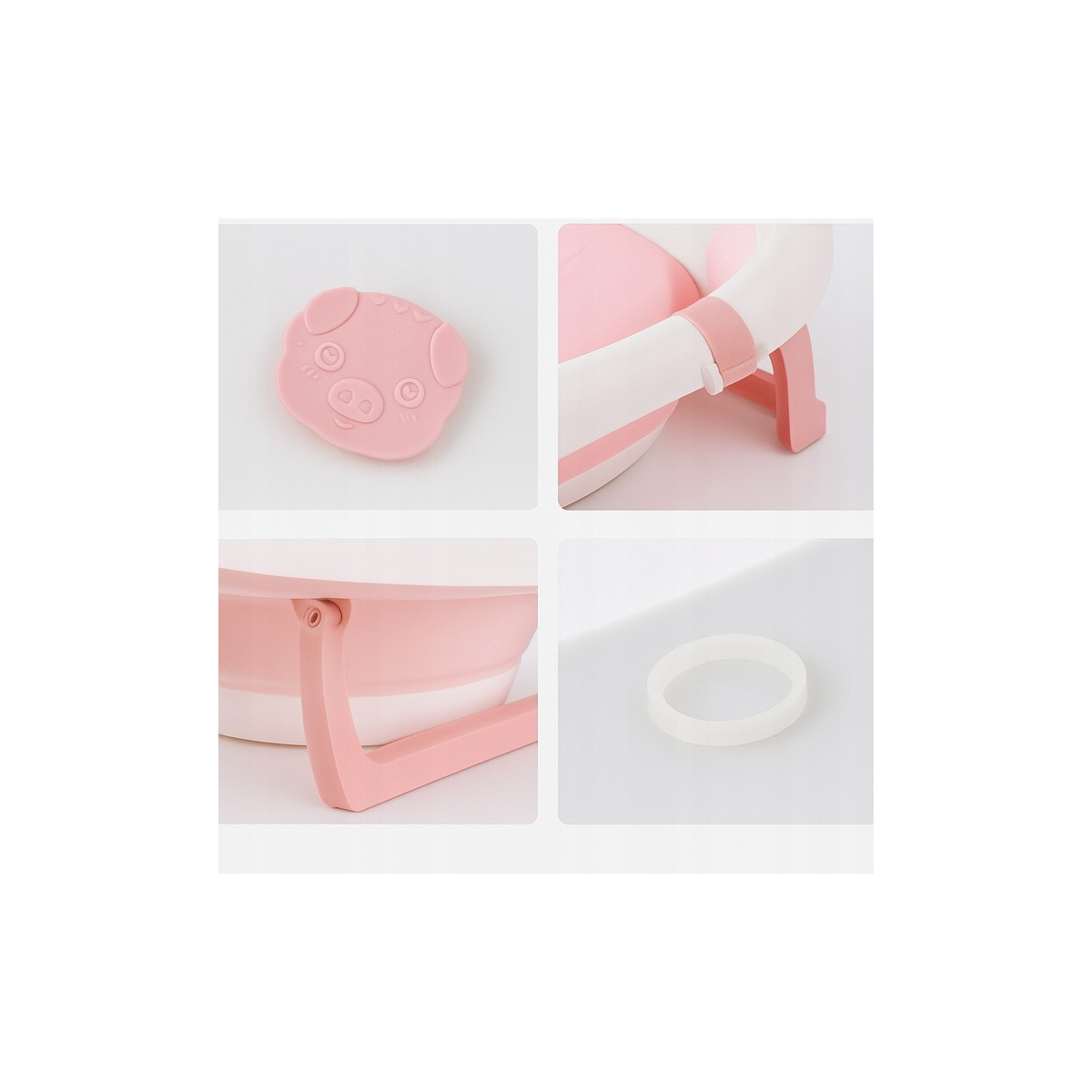 Vaniță rozcolorată ARIEL cu suport și saltea