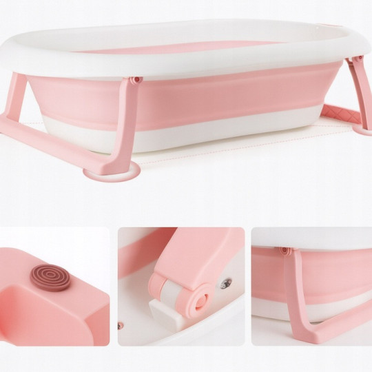 Vaniță rozcolorată ARIEL cu suport și saltea