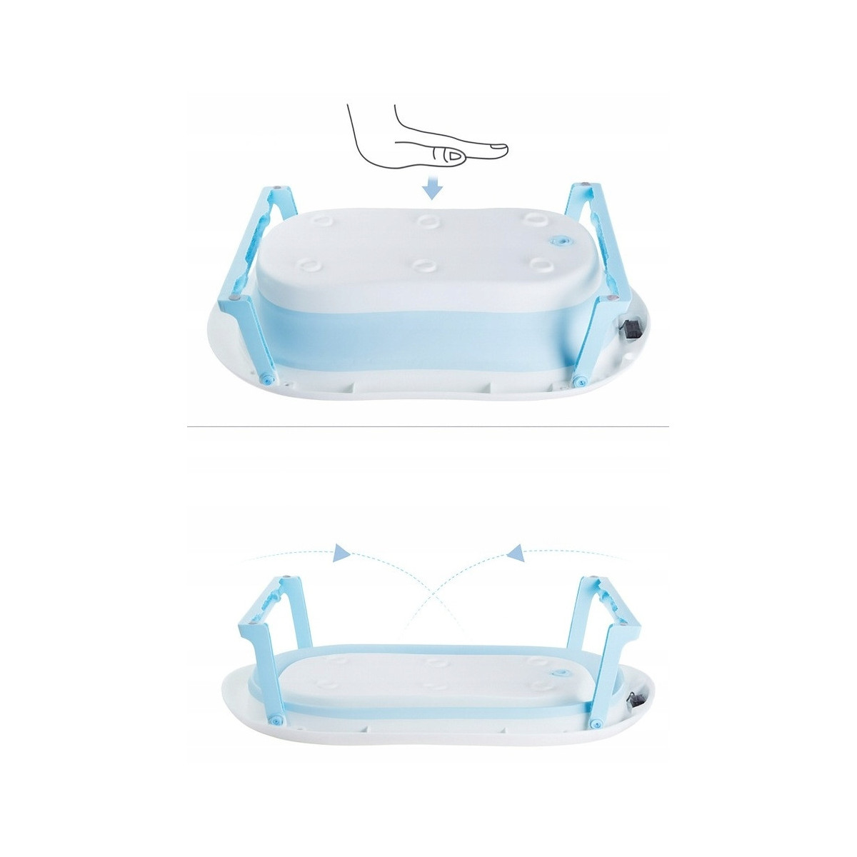 ARIEL cadă cu suport și saltea, albastră