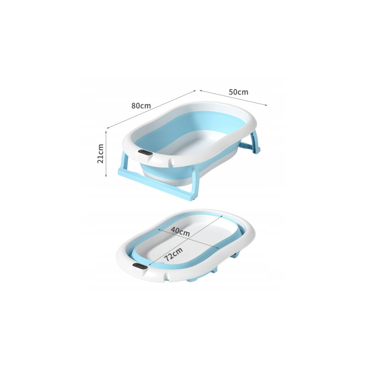 ARIEL cadă cu suport și saltea, albastră