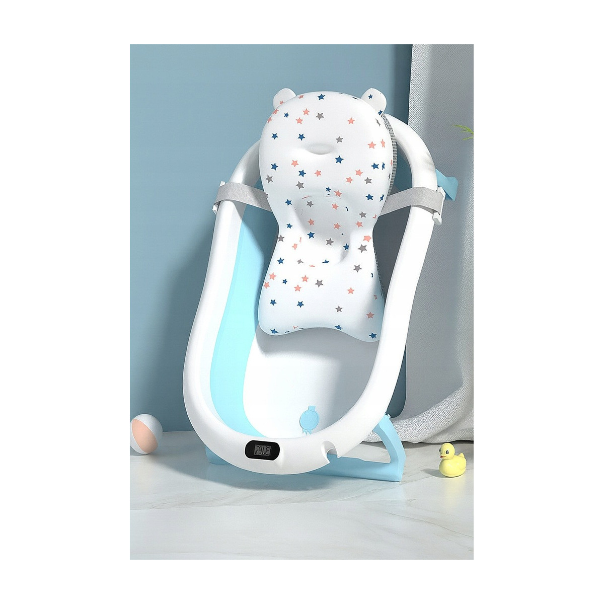 ARIEL cadă cu suport și saltea, albastră