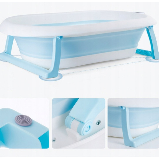 ARIEL cadă cu suport și saltea, albastră