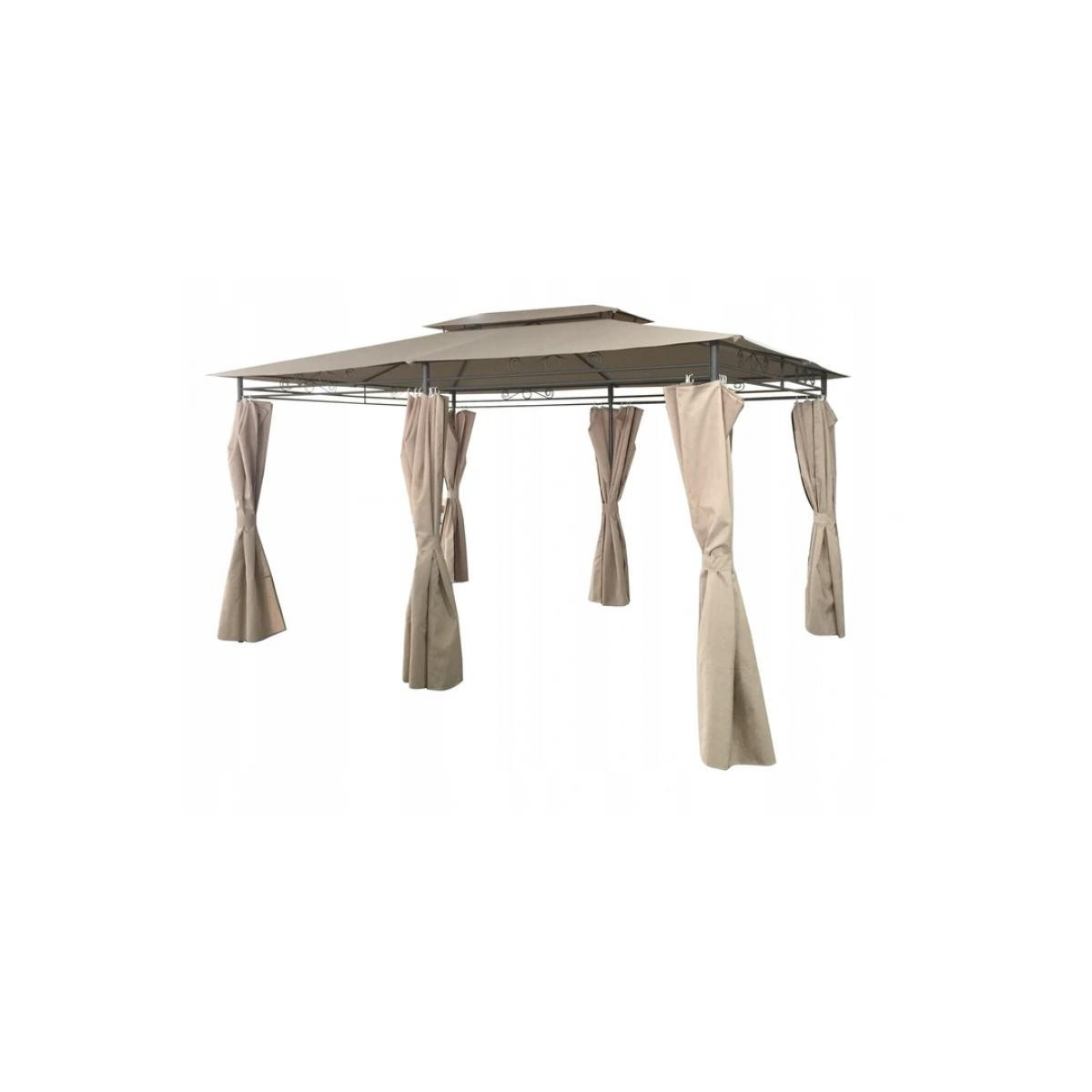 Pavilion de grădină fix în culoarea bej 3x4 m