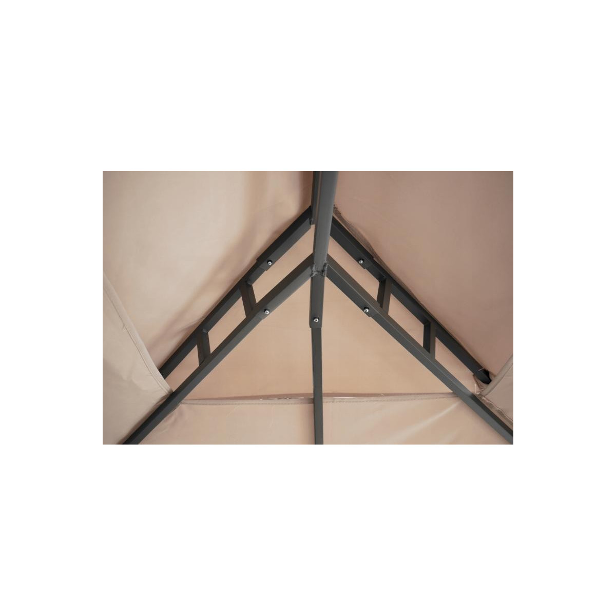 Pavilion de grădină fix în culoarea bej 3x4 m