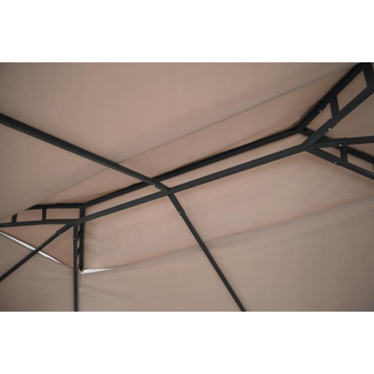 Pavilion de grădină fix în culoarea bej 3x4 m