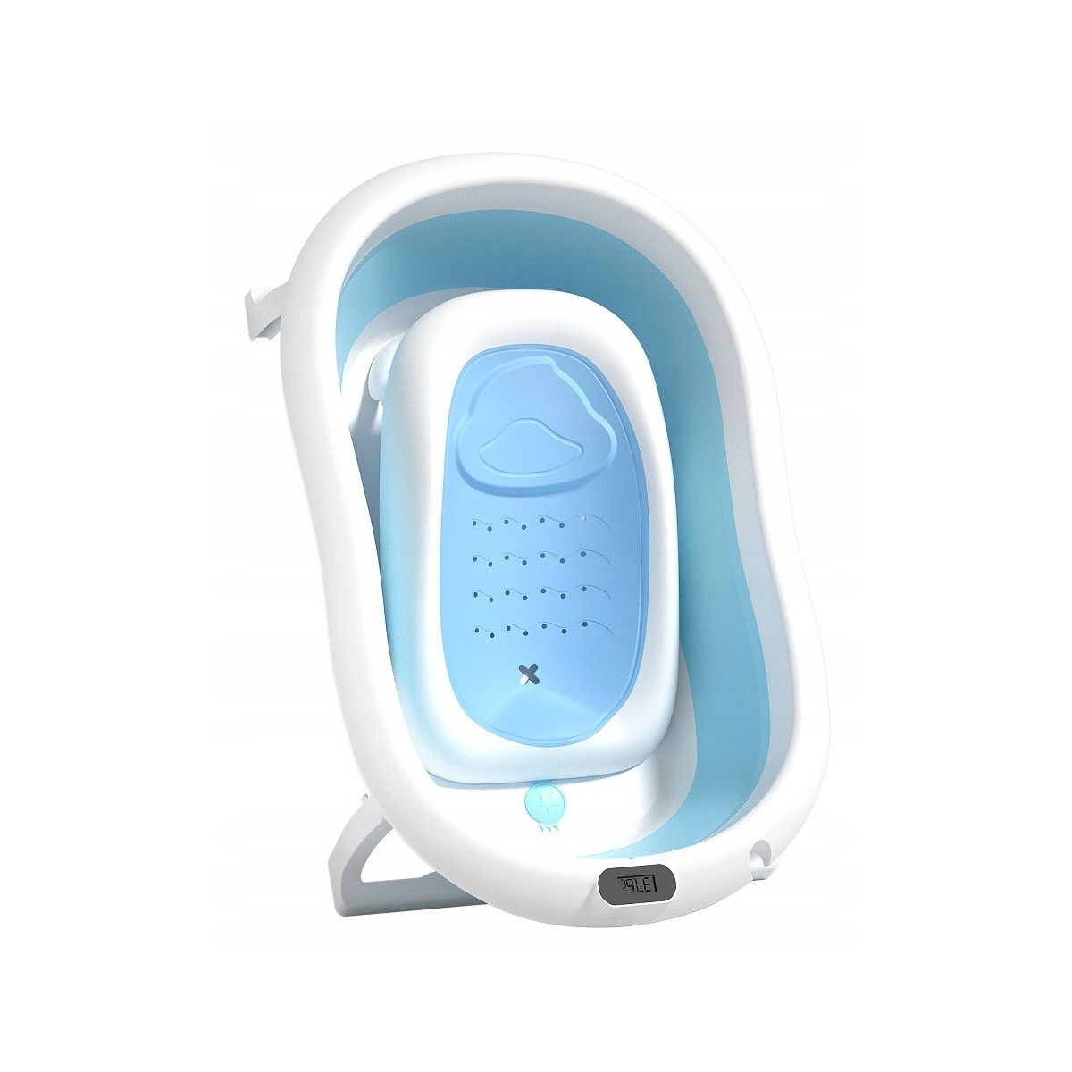 Vanička Ariel practică cu suport, stativ și termometru de culoare albastră