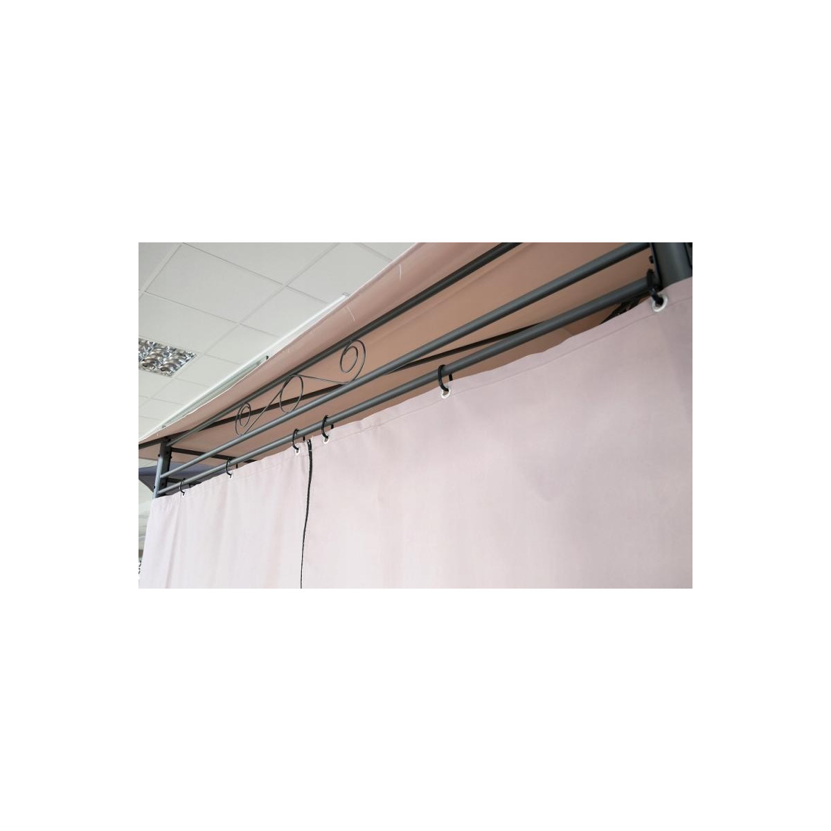 Pavilion de grădină fix în culoarea bej 3x4 m