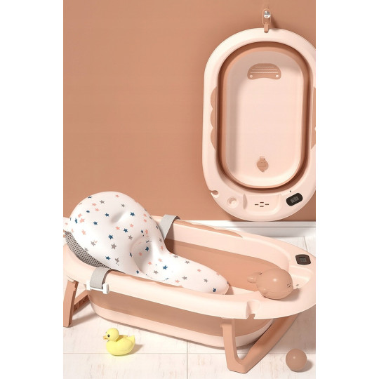 Baia Vaiana pentru baie cu pernă, termometru, jucărie și suport
