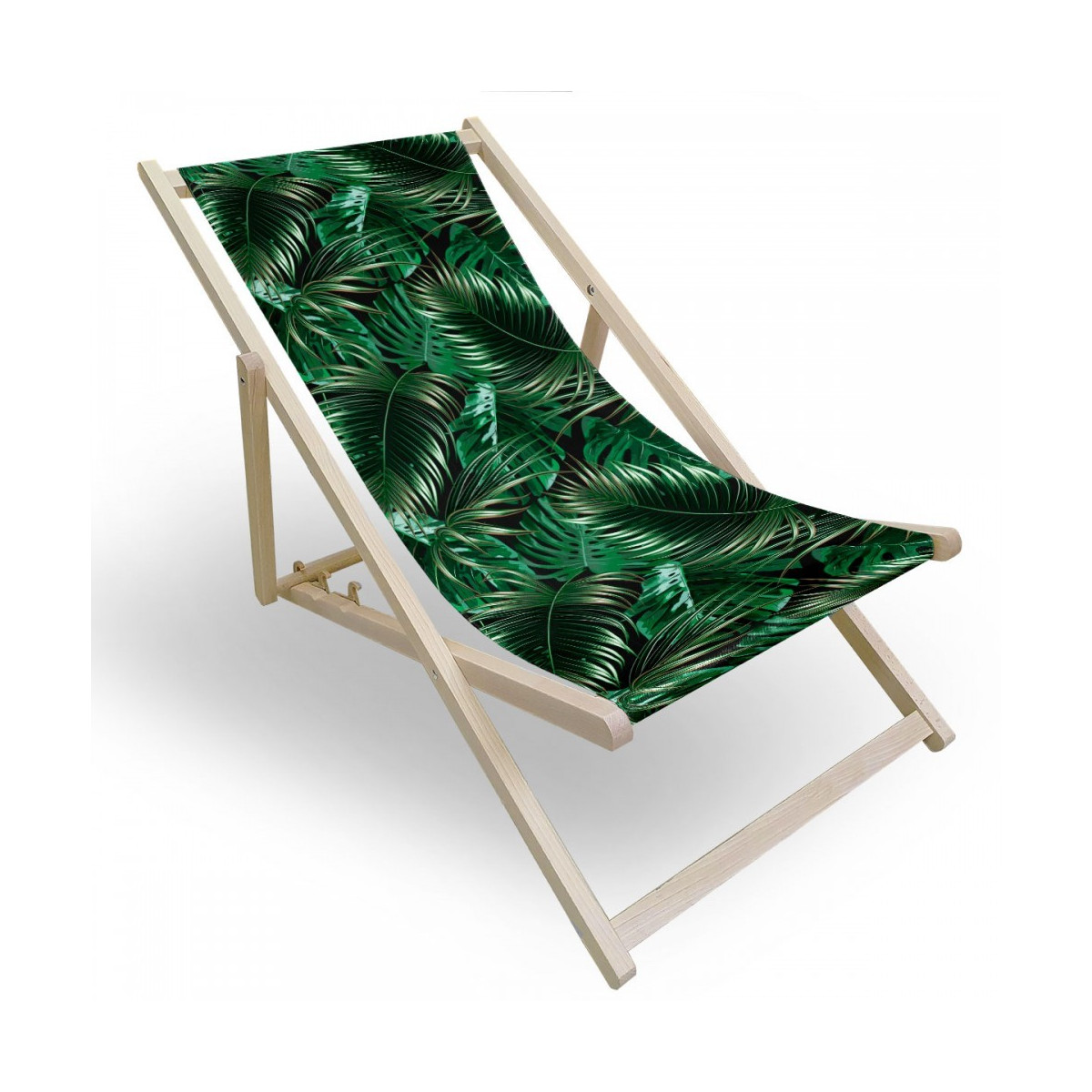 Ležadlo din lemn de grădină de calitate, cu motif de flori