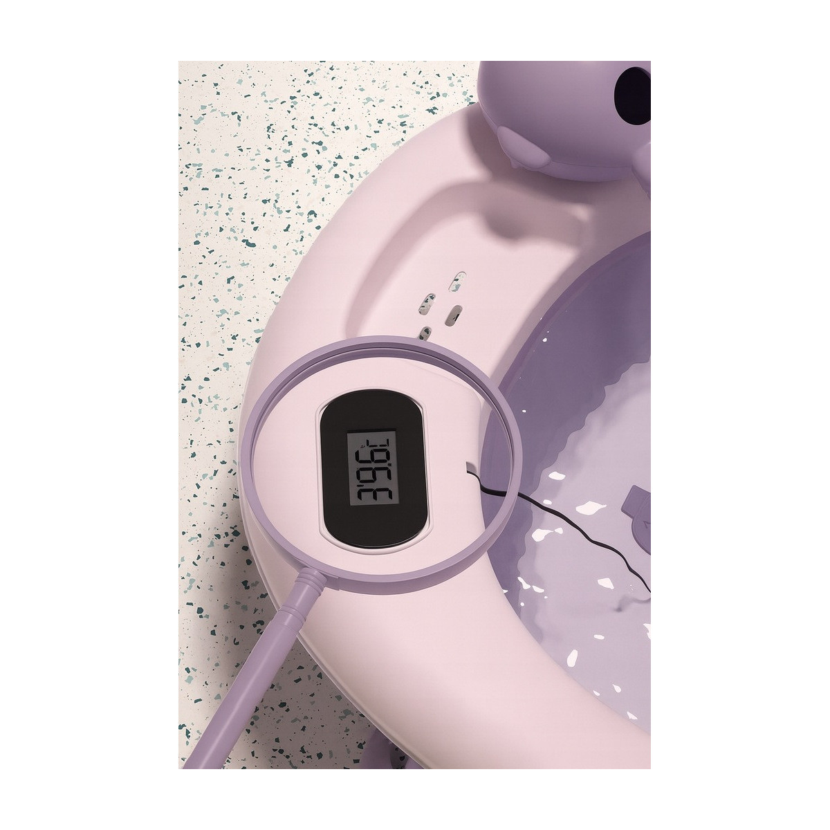 Cadă violetă Vaiana cu saltea, suport și jucărie