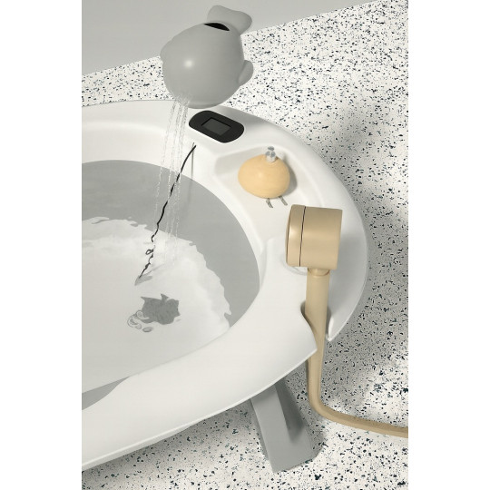 Vanița Vaiana cu insert pentru baie, cu suport de culoare gri