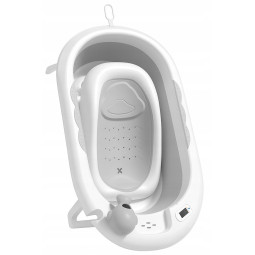 Vanița Vaiana cu insert pentru baie, cu suport de culoare gri