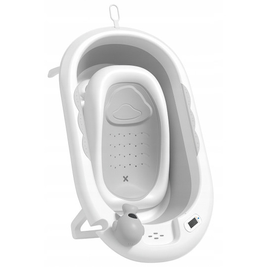 Vanița Vaiana cu insert pentru baie, cu suport de culoare gri