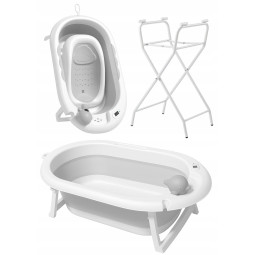 Vanița Vaiana cu insert pentru baie, cu suport de culoare gri