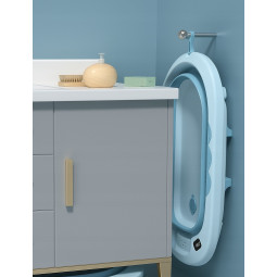 Cădiță VAIANA cu suport, termometru și jucărie, culoare albastră