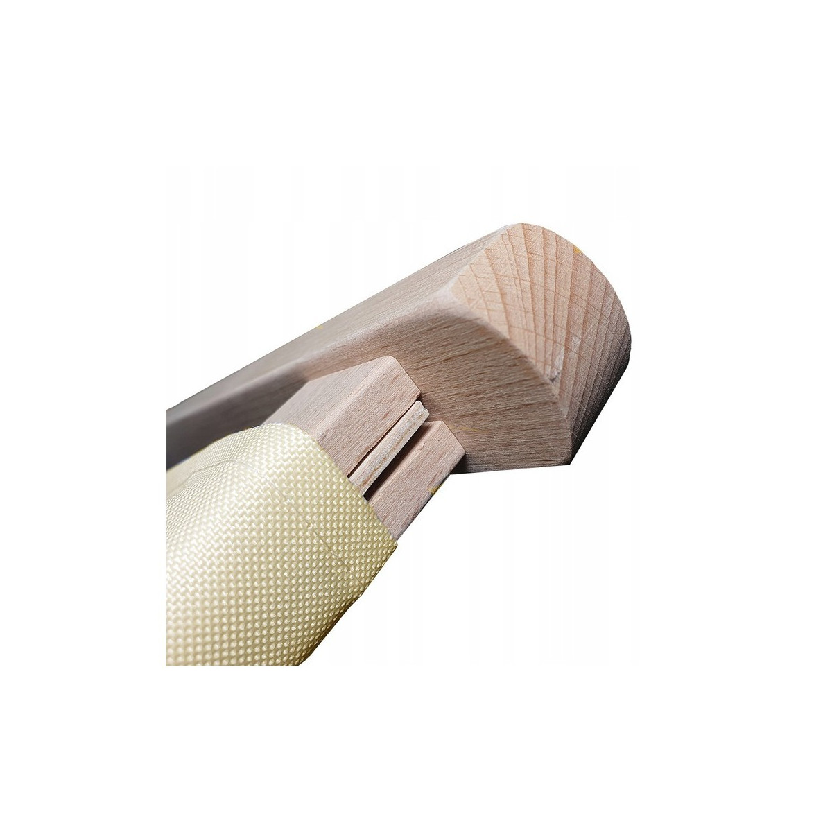 Șezlong de grădină din lemn cu flori albastre