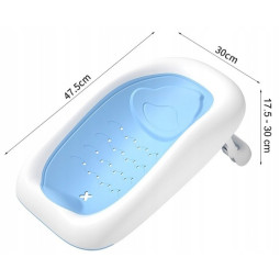 Vanița Vaiana cu saltea de baie, suport, termometru și jucărie de culoare albastră