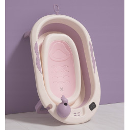 Vanička na kúpanie Vaiana s lehátkom a hračkou vo fialovej farbe