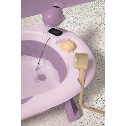 Cadă pentru baie Vaiana cu suport, șezlong și jucărie de culoare violetă