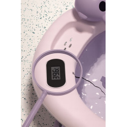 Cadă pentru baie Vaiana cu suport, șezlong și jucărie de culoare violetă