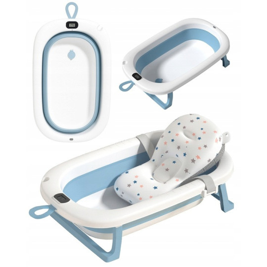 Vanița albastră OLAF cu pernă, suport și termometru, albastră