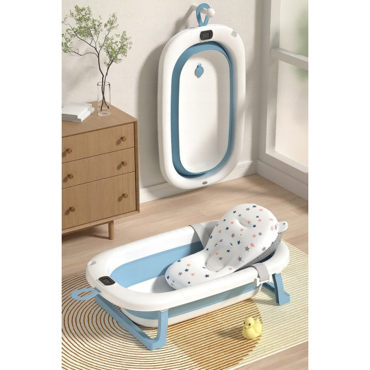 Vanița albastră OLAF cu pernă, suport și termometru, albastră