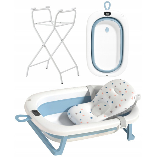 Vanița albastră OLAF cu pernă, suport și termometru, albastră