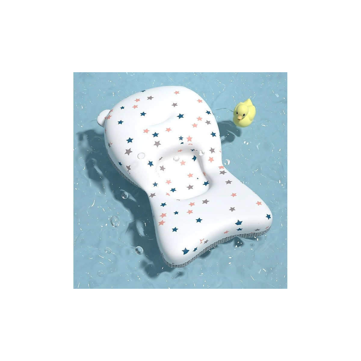 Cada de baie gri OLAF pentru bebeluși cu perna și termometru