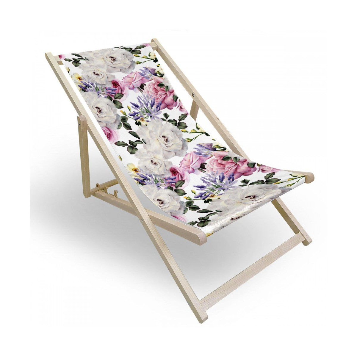 Șezlong de grădină cu motiv floral