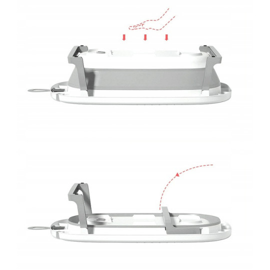Cada de baie gri OLAF pentru bebeluși cu perna și termometru