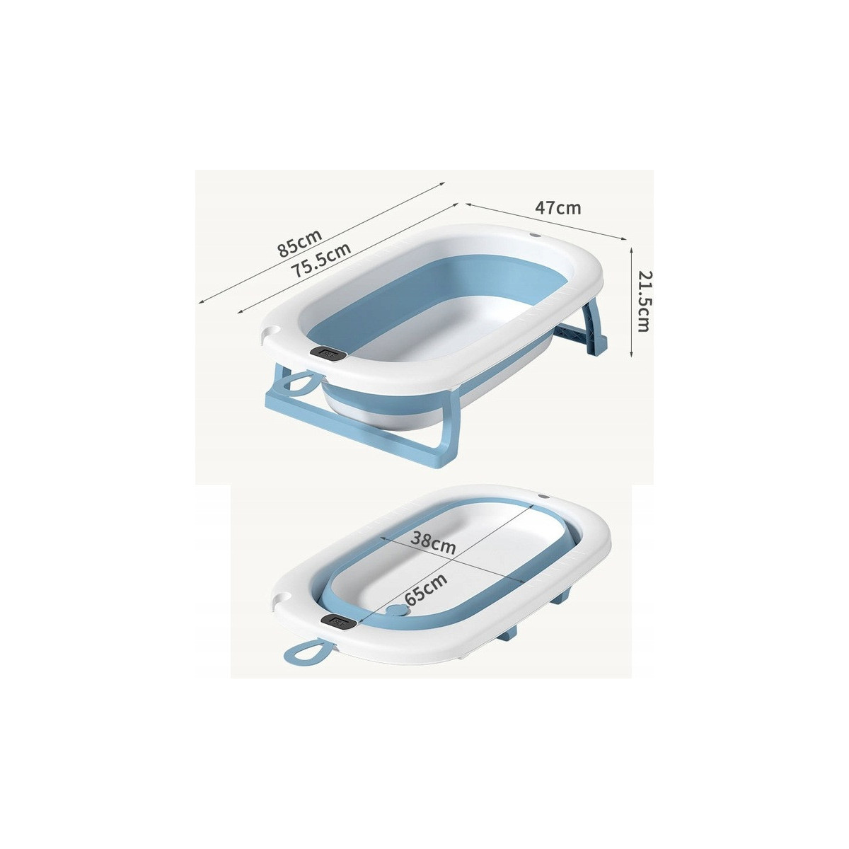 Vanița albastră OLAF cu leagăn și termometru