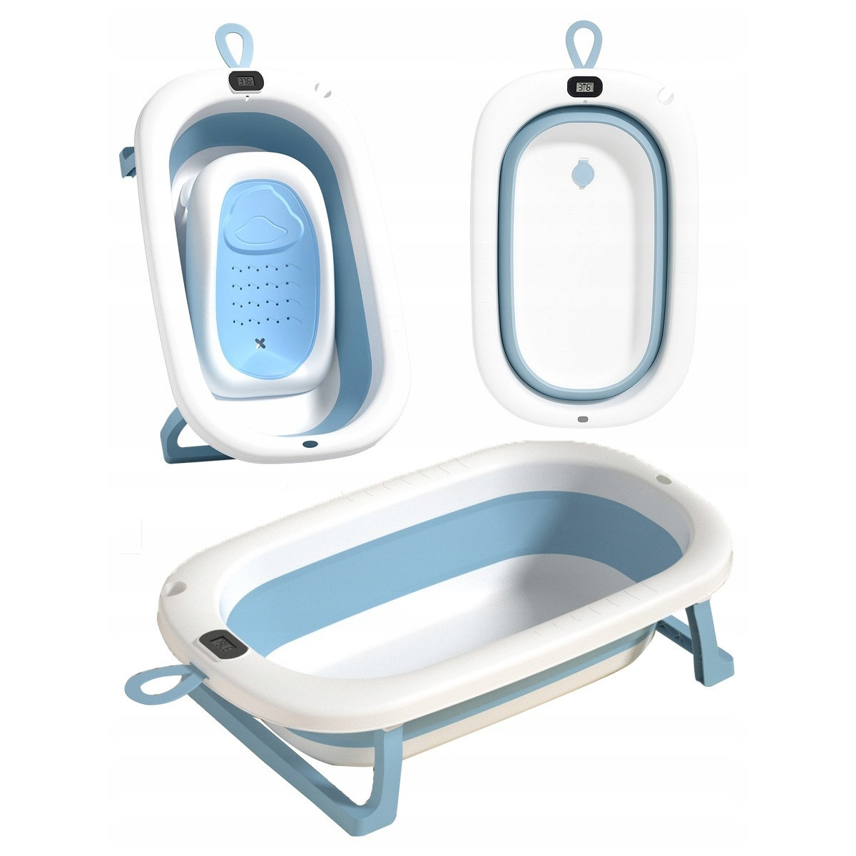 Vanița albastră OLAF cu leagăn și termometru