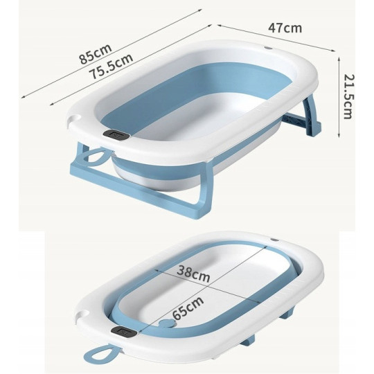 Vanița albastră OLAF cu leagăn, suport și termometru