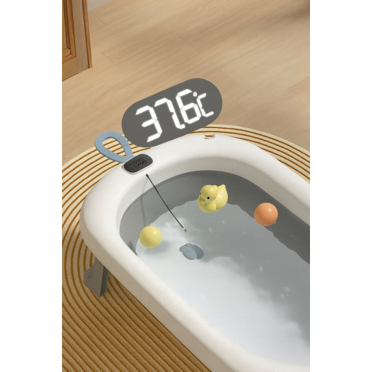 Cadă pentru baie OLAF pentru bebeluși cu suport de culoare gri