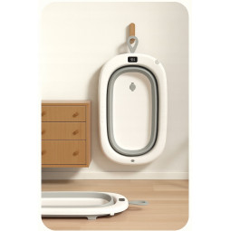 Cadă pentru baie OLAF pentru bebeluși cu suport de culoare gri