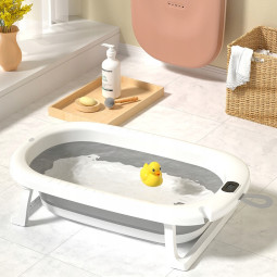 Cadă pentru baie OLAF pentru bebeluși cu suport de culoare gri