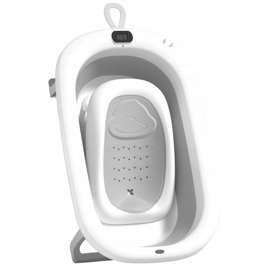 Cadă pentru baie OLAF pentru bebeluși cu suport de culoare gri