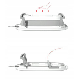 Vanița de baie OLAF pentru nou-născuți cu suport, cu saltea în culoarea gri.