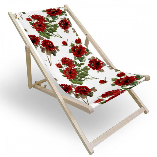 Șezlong cu model pentru grădină și plajă