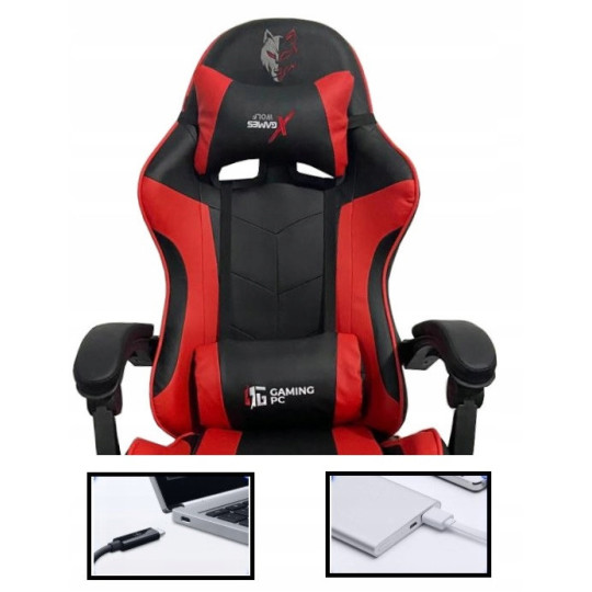 Scaun de jocuri de calitate, de culoare roșie