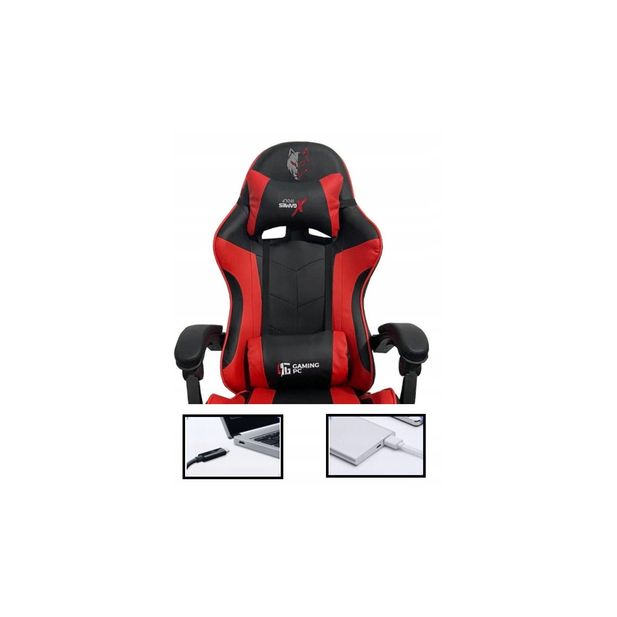 Scaun de jocuri de calitate, de culoare roșie