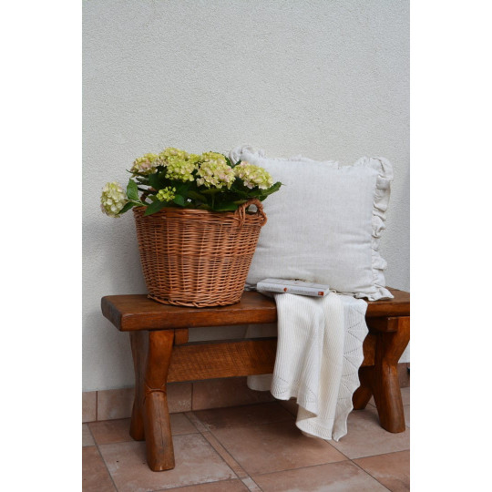 Coș din răchită fabricat din răchită naturală de 30 cm