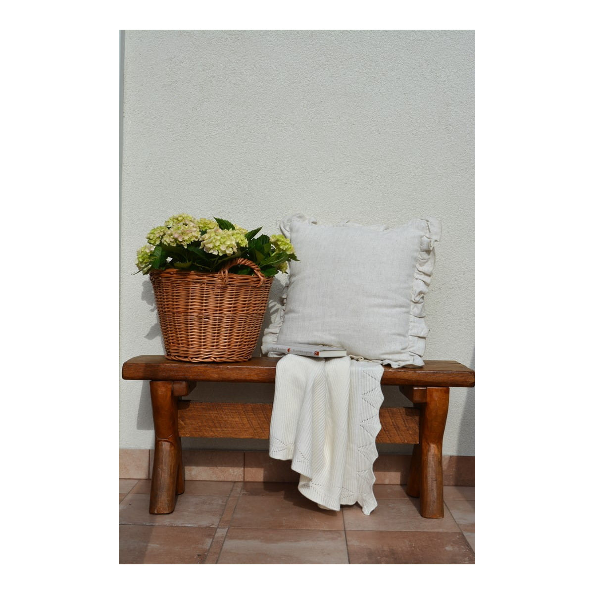 Coș din răchită fabricat din răchită naturală de 30 cm